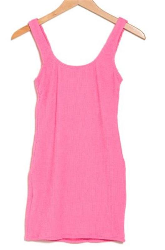 NWT Good American 0 or Small Modern Scuba Tank Dress Pink 121669