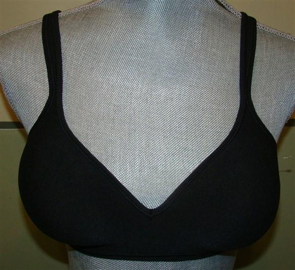 NWOT Bali 42DD Comfort Revolution Wirefree Bra 3463 Black Swirl 121715