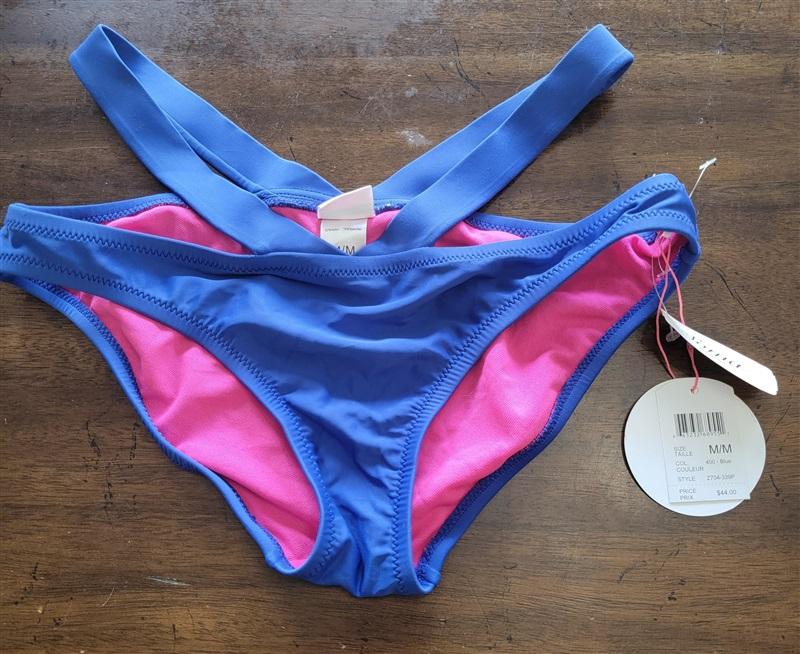 NWT Soma M Gottex Castaway Halter Top & Hipster Bottom Bikini Swim Blue 121722