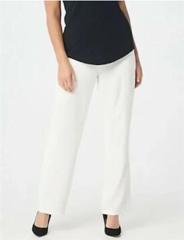NWT Linea by Louis Dell'Olio 2X Pull On Pants White 121730