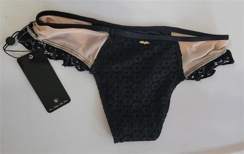 NWOT Wildfox Swim S Black Lace Bikini Bottoms 121742