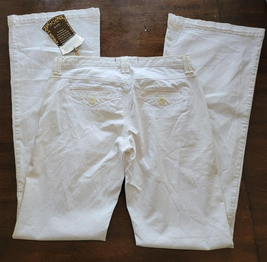 NWTD Eight 14 Wide Leg Trousers Pants 28 White 121757