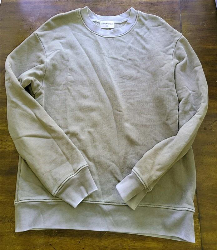 NWOT Cotton Citizen M Boston Crew Olive Green Long Sweatshirt 121761