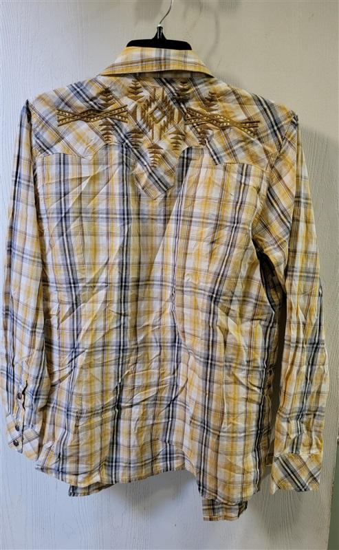 NWOT Ariat M Real Summer Days Snap LS Gold Ray Shirt 121765