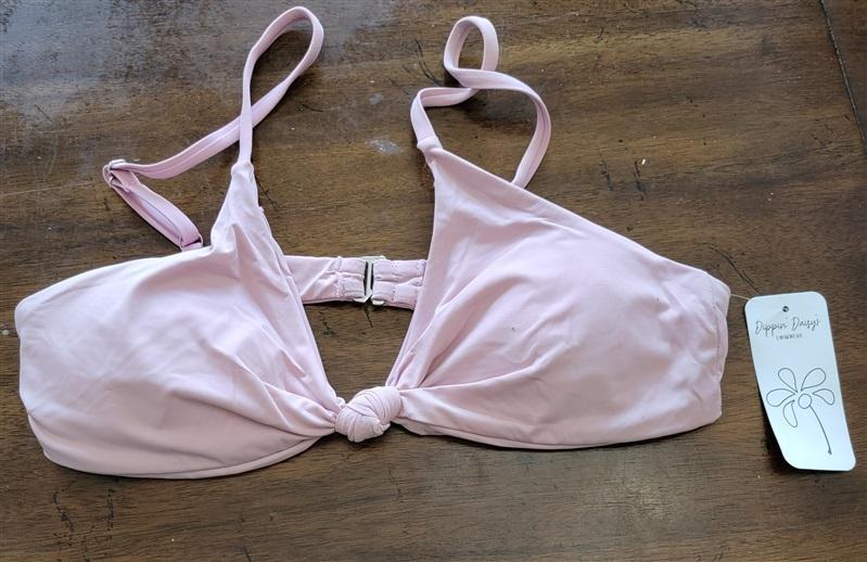NWT Dippin' Daisy's M Knotted Bikini Top Mauve Pink 121770