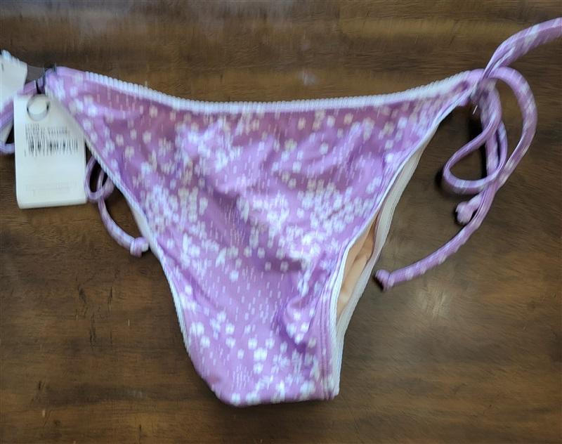 NWT Faithfull The Brand 8 USA Stevie Tie Side Bikini Bottom Purple 121772