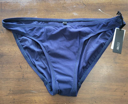 NWT EBW M Solid Navy Blue Bikini Swim Bottom 121782