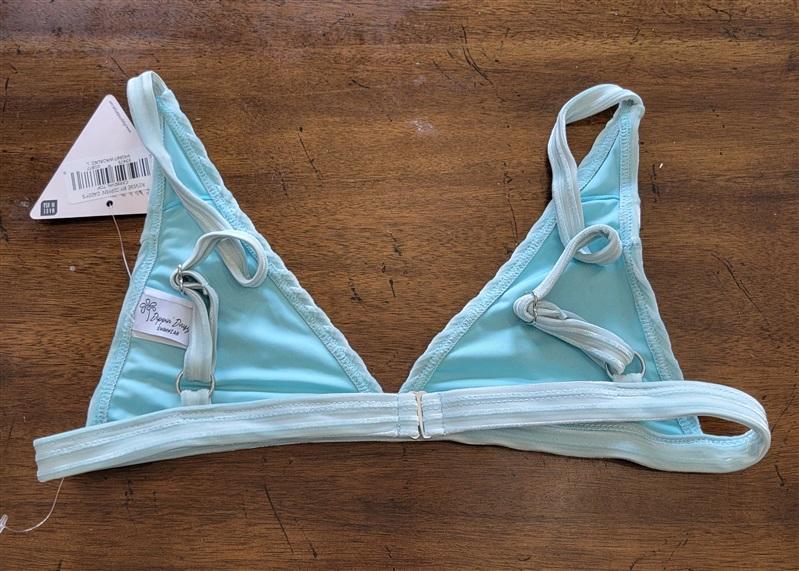 NWT ReVibe L Dippin' Daisy's Velvet Carnival Blue Bikini Top 121784