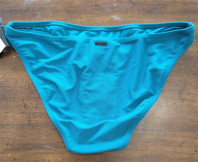NWT Volcom L Simply Mesh Hipster Bikini Bottom Tidal Blue 121788