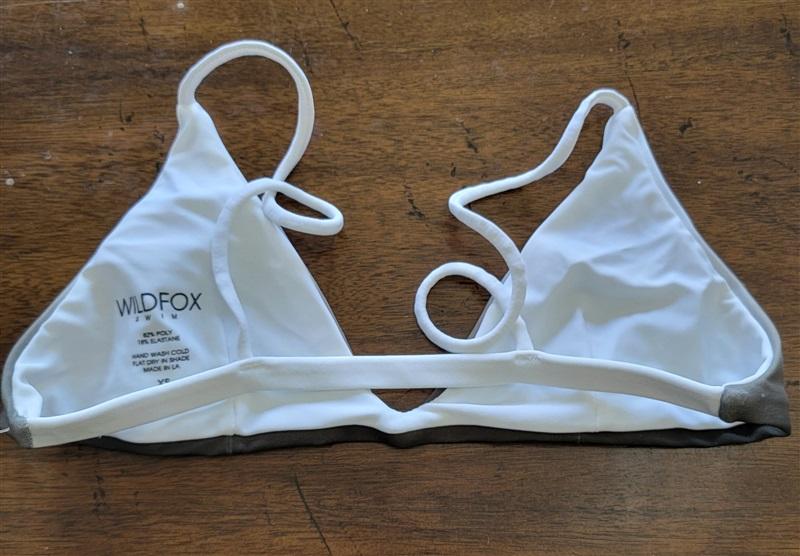 NWOT Wildfox XS Ombre Gray Halter Triangle Bikini Swim Top 121789
