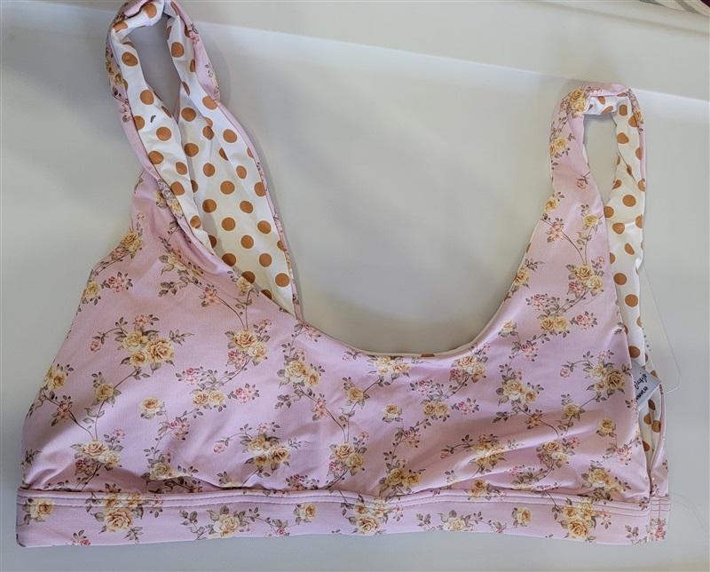 NWT Anthropologie Dippin' Daisy's S Golden Rose Festival Scoop Bikini Top 121798