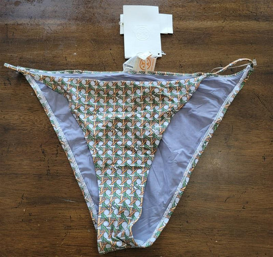 NWT Tory Burch XL Lavender Basket weave Triangle Bikini Bottoms 121800