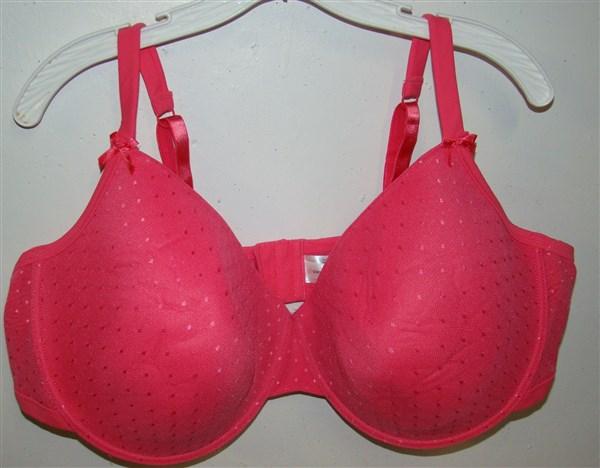 NWOT Comfort Choice 40DD Pink Polka Dot Lightly Padded T-Shirt Bra 121810