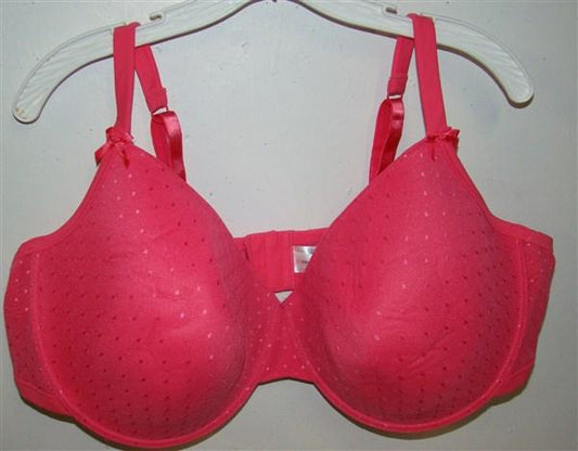 NWOT Comfort Choice 40DD Pink Polka Dot Lightly Padded T-Shirt Bra 121810