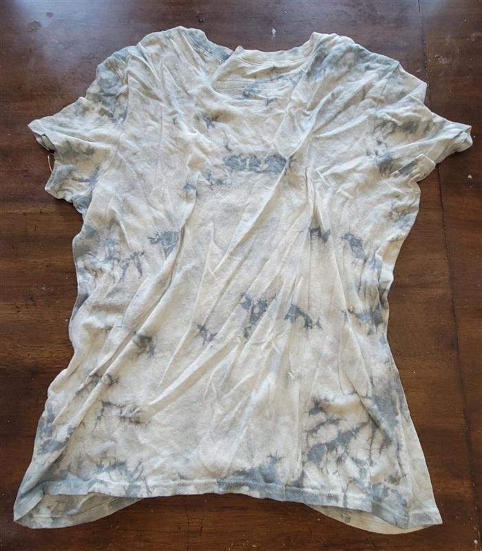 NWOT Enza Costa M Tie Dye T-Shirt Round neck Blue Gray 121828