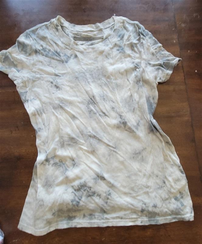 NWOT Enza Costa M Tie Dye T-Shirt Round neck Blue Gray 121828