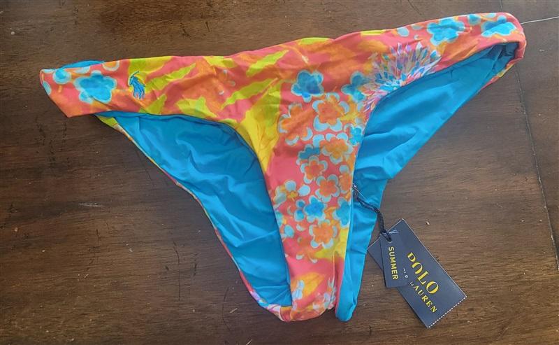 NWOT Ralph Lauren Mumbai Reversible M Hipster Bikini Swim Bottom 121832