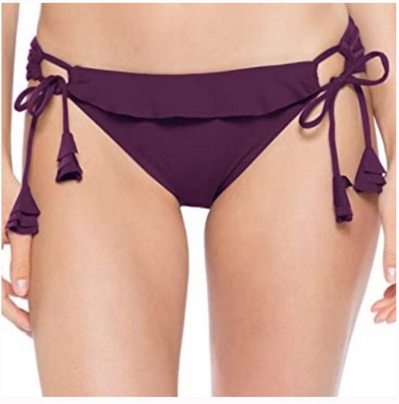 NWT Becca S Socialite Loop Tie Side Hipster Bikini Bottom White 121844