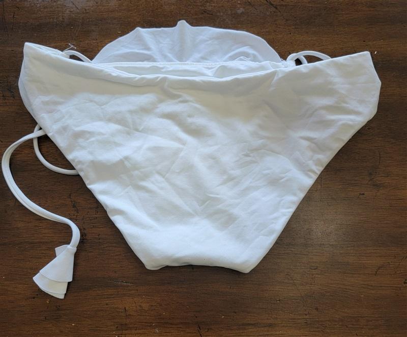 NWT Becca S Socialite Loop Tie Side Hipster Bikini Bottom White 121844