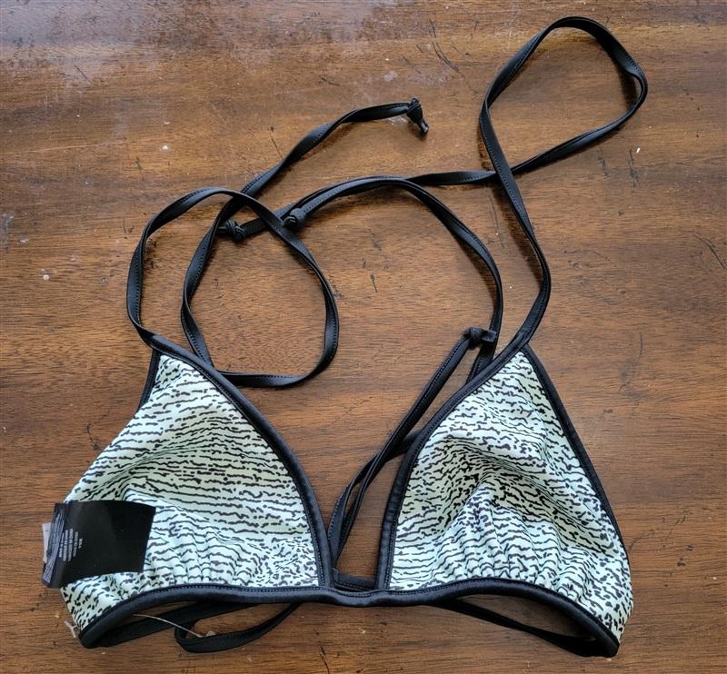 NWOT Volcom S Reversible Peace Sign & Squiggle Triangle Bikini Top 121861