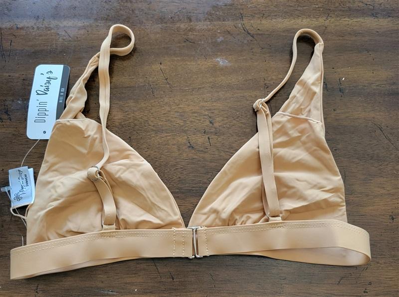 NWOT Volcom M V-Neck Triangle Nude Bikini Swim Top 121862