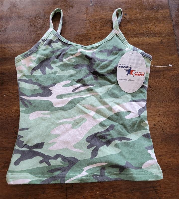 NWT Kos USA S High Performance Sports Yoga Tank 1491 Camo 121864