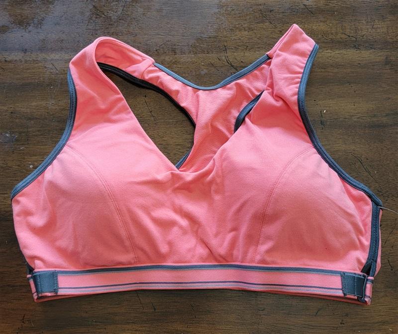 NWOT Bally Total Fitness XL 38C 38D Low impact Sports Bra Coral 121865