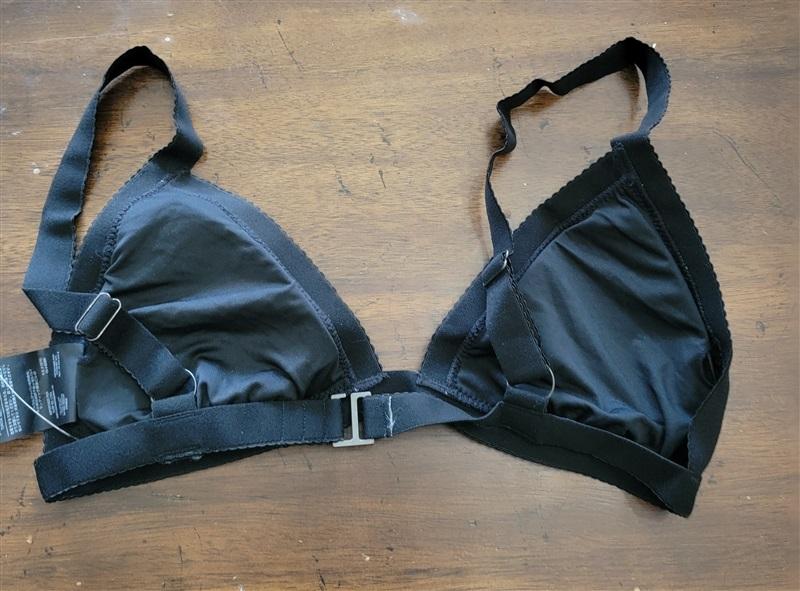 NWOT Volcom S V-Neck Triangle Green Purple Black Floral Bikini Swim Top 121868