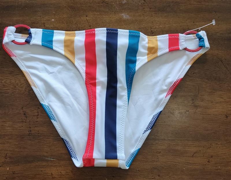 NWOT Volcom S Stripe BIKINI BOTTOM Ring Sides 121874