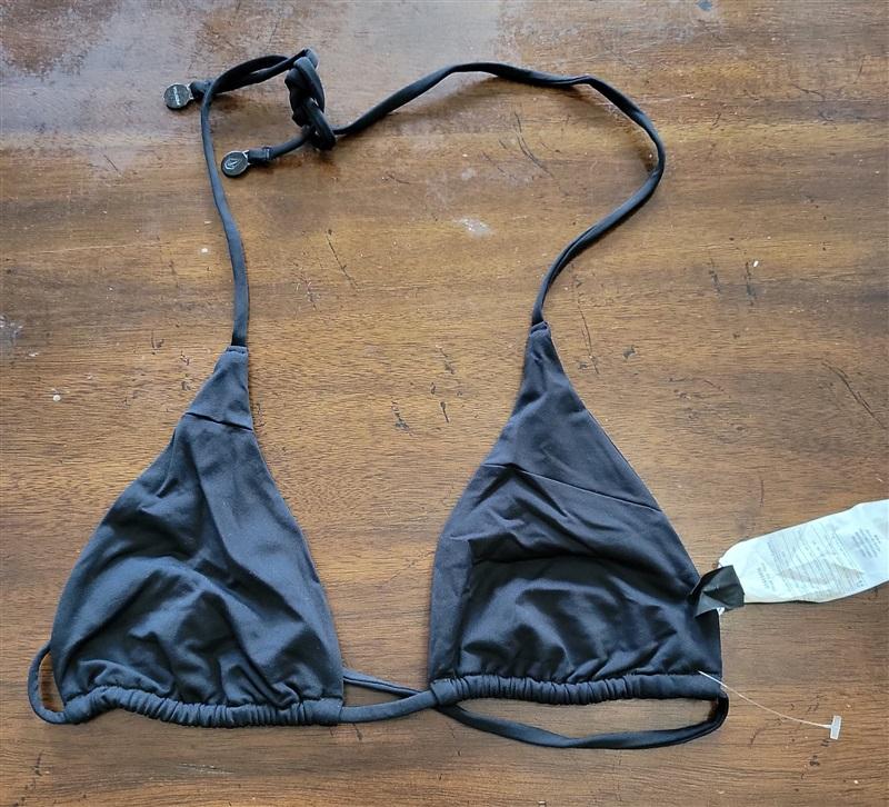 NWOT Volcom S Solid Brown Triangle Bikini Top 121843