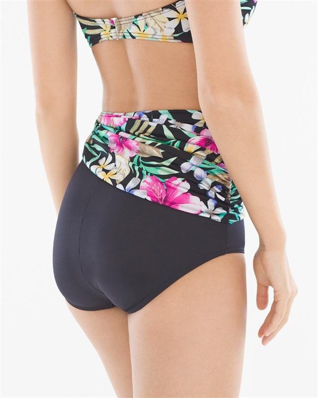 NWT Soma Miraclesuit 14 Floral Majority Retro Sash Swim Bottom 121894