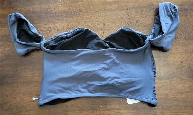 NWOT Pilyq Nautica S Solid Off-Shoulder Bandeau Bikini Swim Top 121899