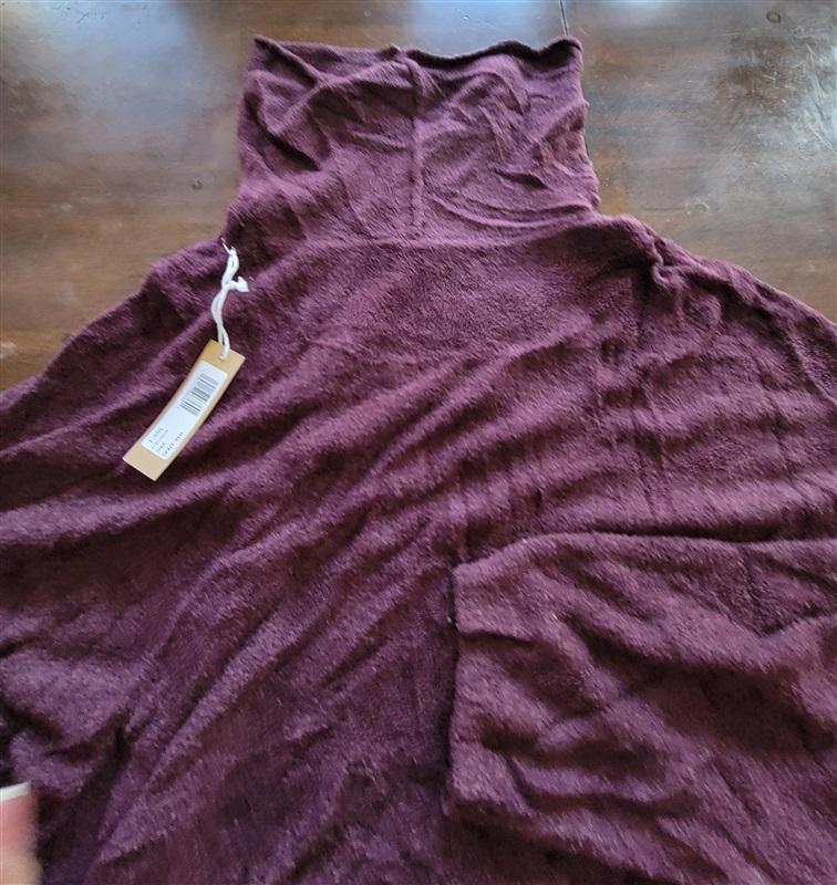NWT Hello Nite Cowl Turtle Neck Super Soft Oversize Sweater Wine 121903