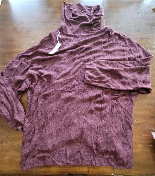 NWT Hello Nite Cowl Turtle Neck Super Soft Oversize Sweater Wine 121903