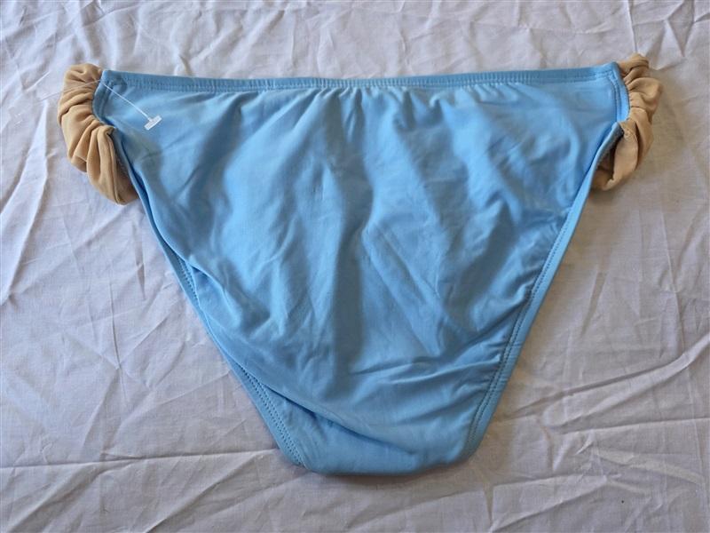 NWT Luxe By Lisa Vogel Beach Life SZ 10 Mesh Cheeky Bikini Swim Bottoms 121905