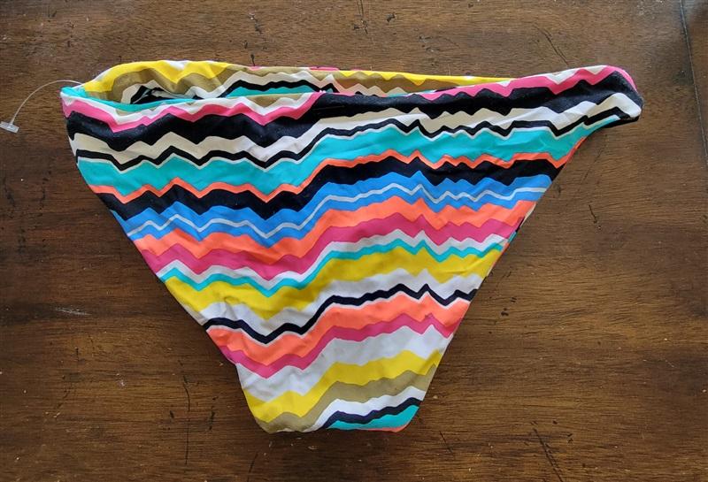 NWOT Volcom Simply Zig Zag Striped S Cheeky Scoop Bikini Swim Bottom 121915