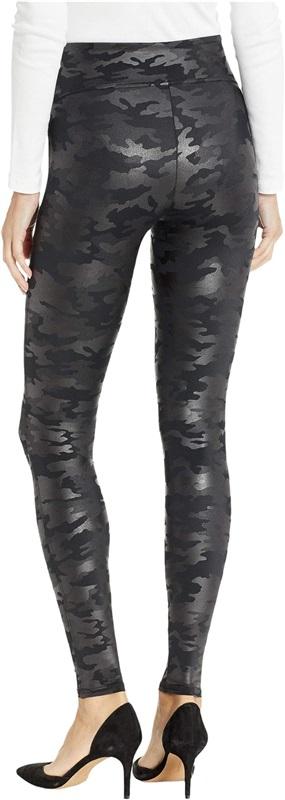 NWT Spanx 2X Petite Faux Leather Camo Leggings Black 121923