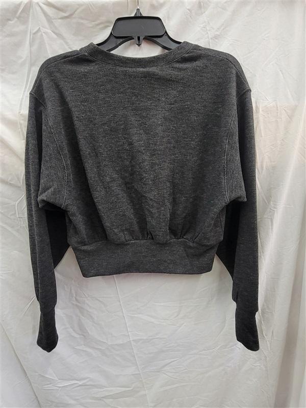 NWT Bobi XS Cropped Long Sleeve Sweatshirt Black 121929