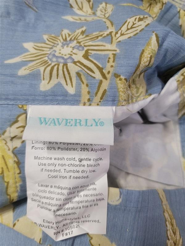 NWT Waverly Augustine Chambray Serena Window Valance 50x18 Blue Yellow 121931