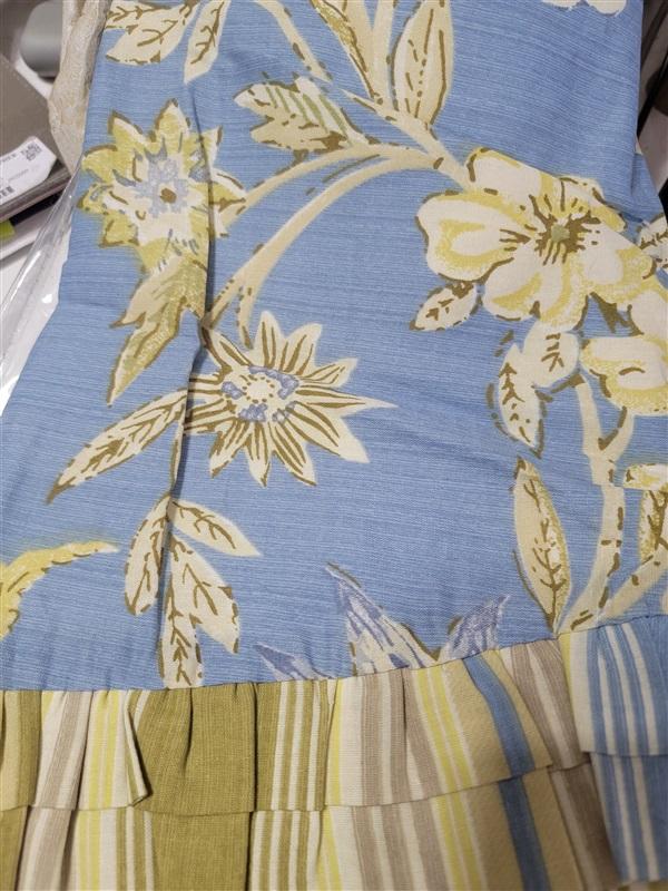 NWT Waverly Augustine Chambray Serena Window Valance 50x18 Blue Yellow 121931