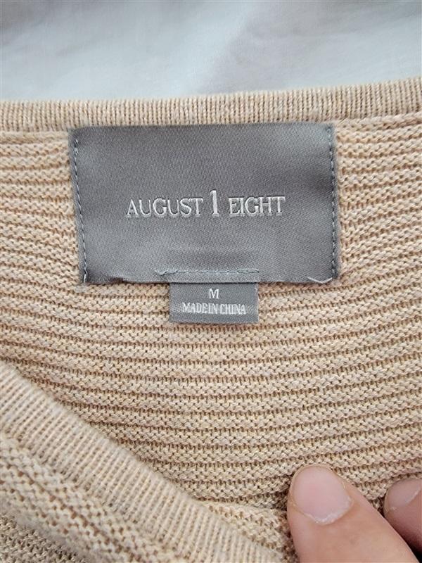 NWOT August 1 Eight M Cashmere Camel Tan Sweater Tunic Asymmetric Hem 121933