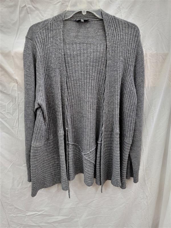 NWOT Eileen Fisher 1X Gray Wool Linen Silk Blend Cardigan Sweater 121938
