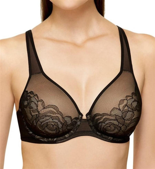 NWT Wacoal 38C Stark Beauty Underwire Bra 855225 Black 121943