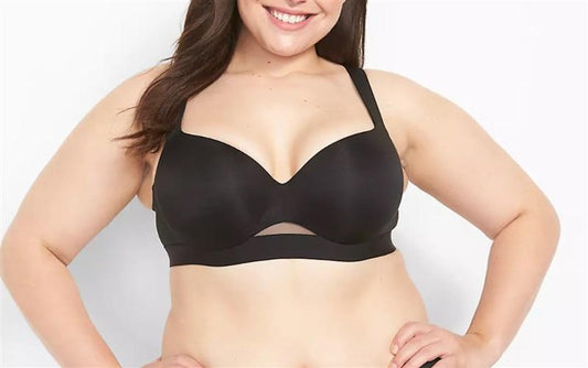 NWPT Cacique 44H Lightly Lined Balconette Bra Black 121945