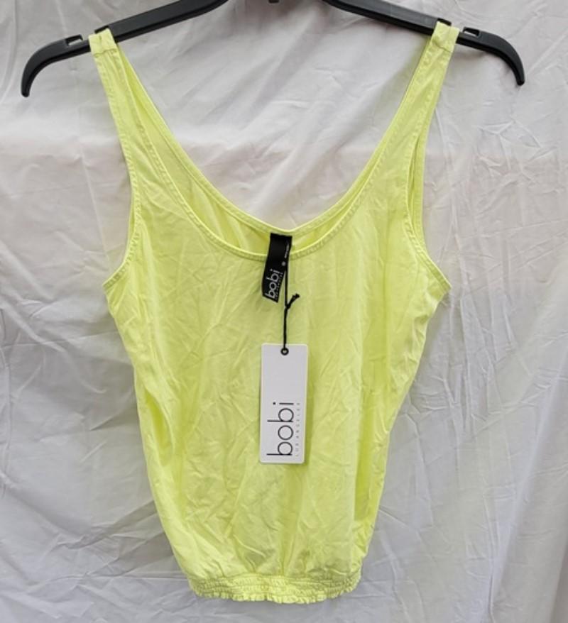 NWT Bobi M Light Weight Jersey Tank Top Zest Yellow 121985
