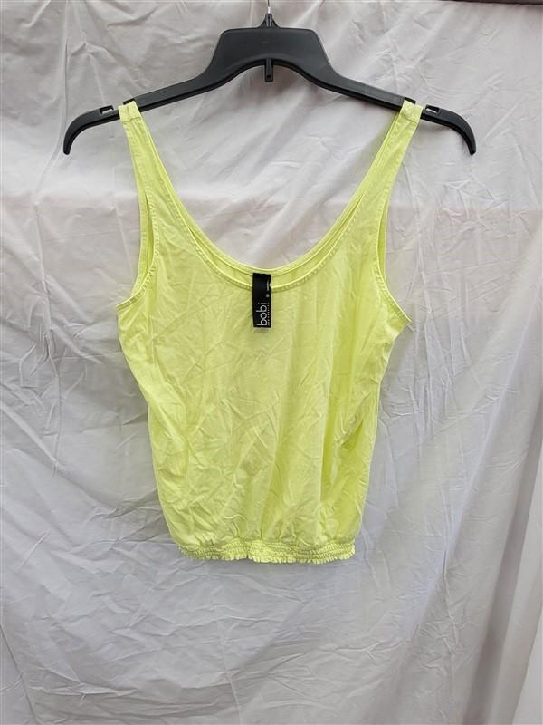 NWT Bobi M Light Weight Jersey Tank Top Zest Yellow 121985