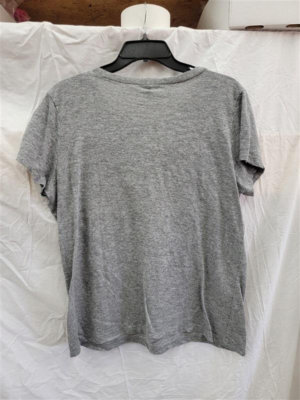 NWT Monrow XL Textured Tri-Blend Fitted Round Neck Tee Gray 121987