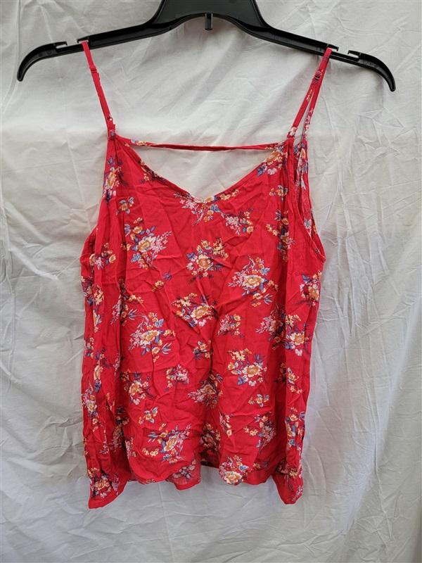 NWT Skies are Blue M Ditsy Floral Print Red Cami Tank top 121988