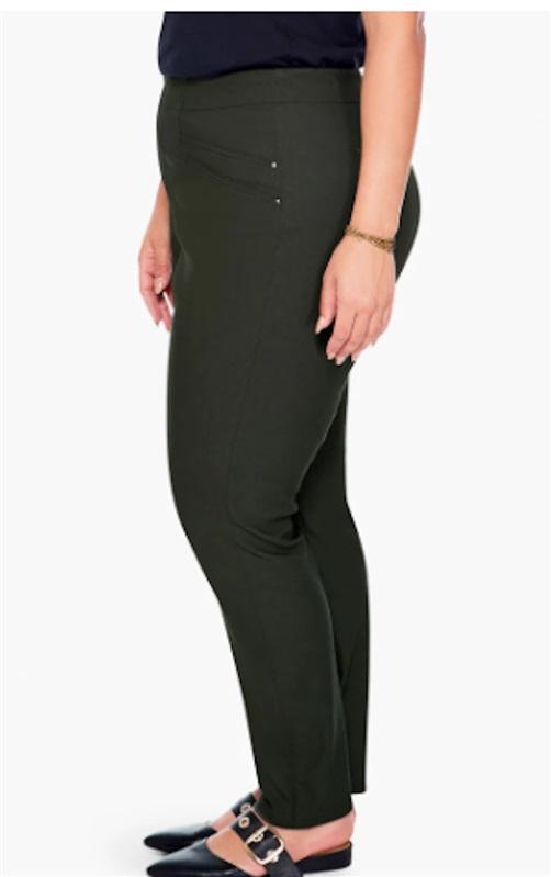 NWT Nic + Zoe 22W Wonderstretch Slim Leg Pants Beluga Green 121989