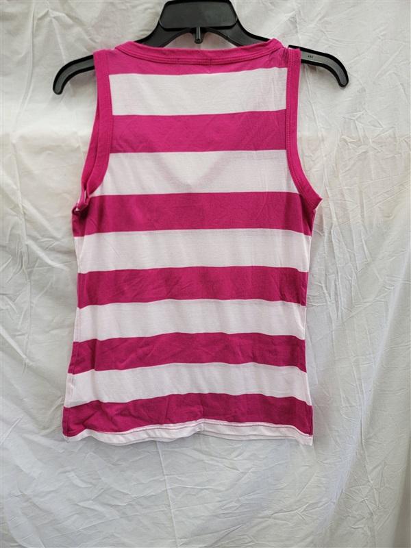 NWOT Anthropology T.LA S Striped Scoop Neck Pink White Cotton Tank Top 121992